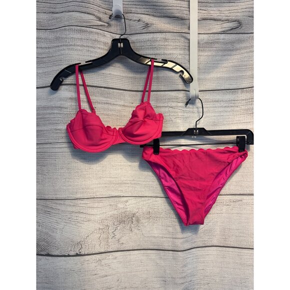 Ramy Brook Leyla Scallop Pink Bikini Set Size XS/S - Picture 1 of 4